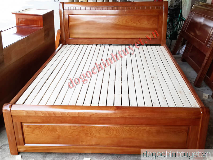 Giường gỗ xoan đào ở Thái Bình mẫu đẹp 2024 - Đồ gỗ Plus